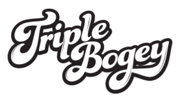 Triple Bogey Script Logo Black Outlines